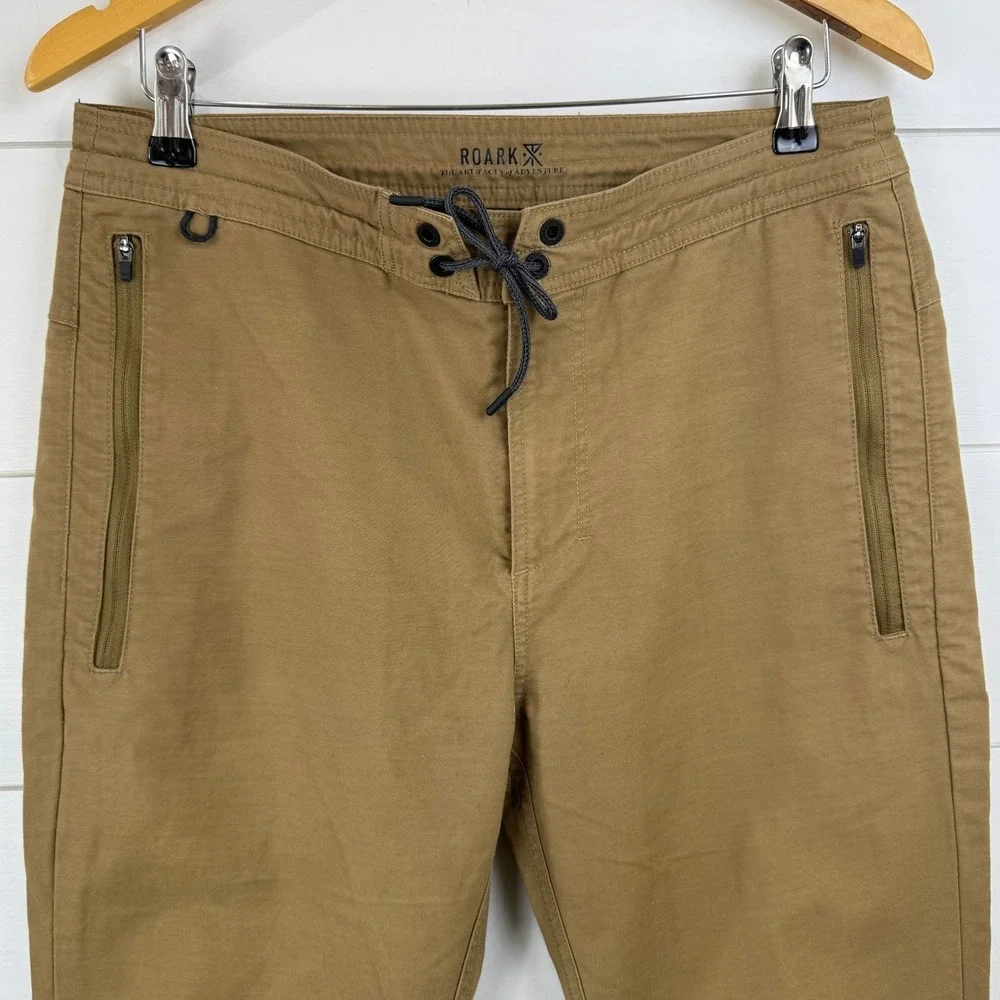 ROARK‎ LAYOVER TRAVELER Pants Men 32 DARK KHAKI Travel ADVENTURE